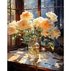 (Multi-Style)Windowsill Flowers-Paint by Numbers Acrylic Painting 40*50CM