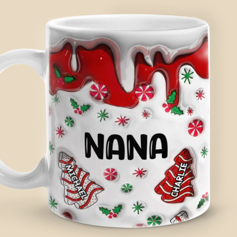 Loveyoufancy Hot Chocolate And Christmas Movies - Family Personalized Custom 3D Inflated Effect Printed Mug - Christmas Gift For Family Members