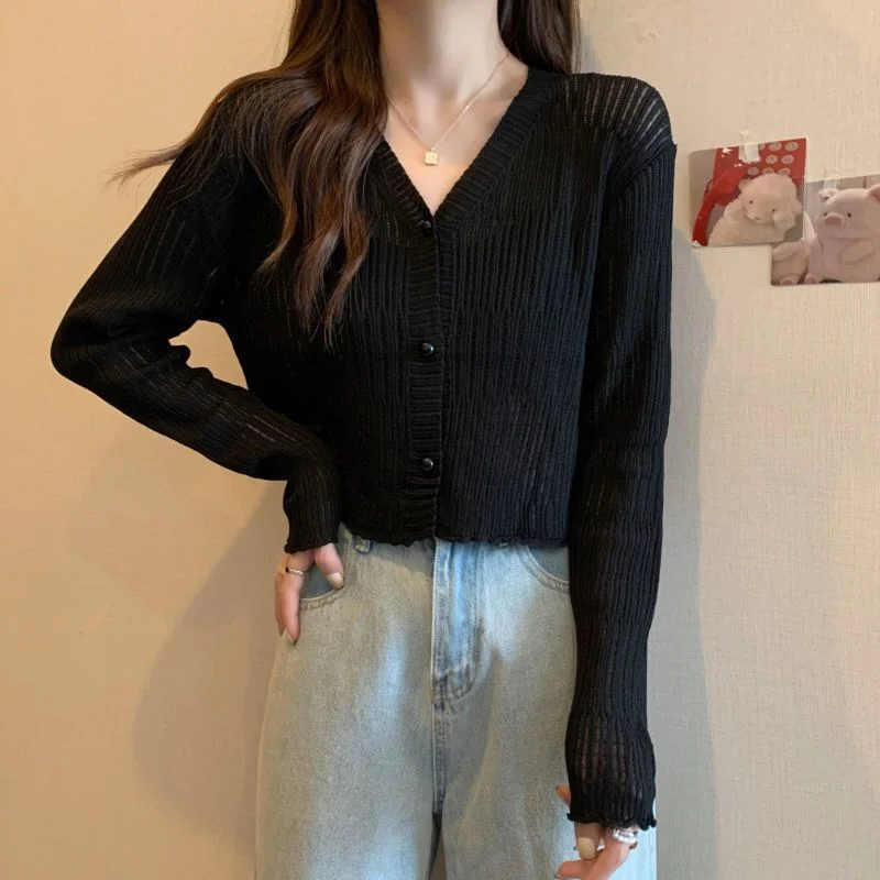 Uveng Uveng Ice Silk Cardigan Women's Summer Thin Short Shawl Shawl Shawl Coat Sunscreen Jacket Shoulderless Sleeveless Top