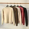 Gioiacombo&trade; Maglione da donna in pile caldo mezzo dolcevita autunno e inverno addensato
