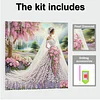 (Pre-Framed)Diamond Painting-DIY Crystal Rhinestone Wedding Dress(25x25cm)