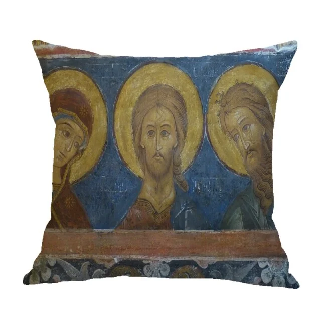 Linen Pillow Case - Christ Pantocrator Catholicism
