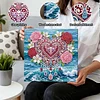 (25x25cm)DIY Flower Heart Framed Handmade Pearl Painting Art Craft Kit Living Home Decor