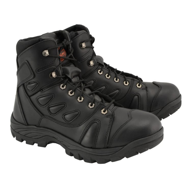Milwaukee Leather MBM9115 Mens Black 6 inch All Leather Tactical Boot