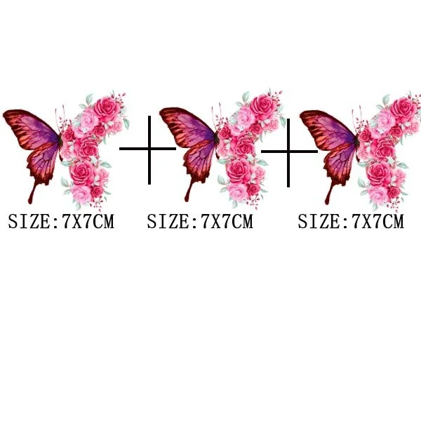 Beautiful Butterfly Thermal Sticker On T-shirt DIY Washable Iron On Hoodies Funny Design On Clothes Patches Appliqued Decoration