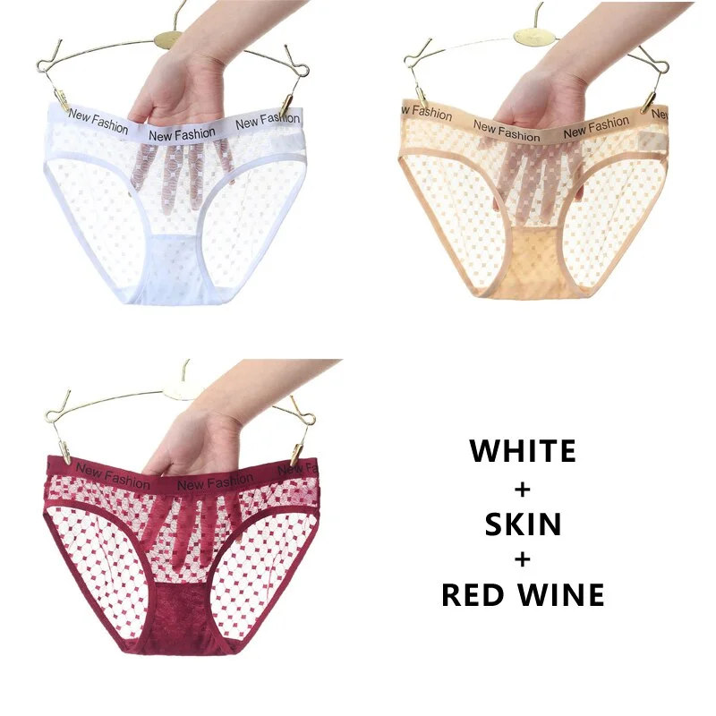 Meet'r 3Pcs/lot Seamless Panty Set Underwear Sexy Female Transparent Intimates Low-Rise Briefs Japanese G String Lingerie