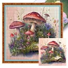 Mushrooms And Books - 11CT Stamped Cross Stitch 50*50cm/19.69*19.69in