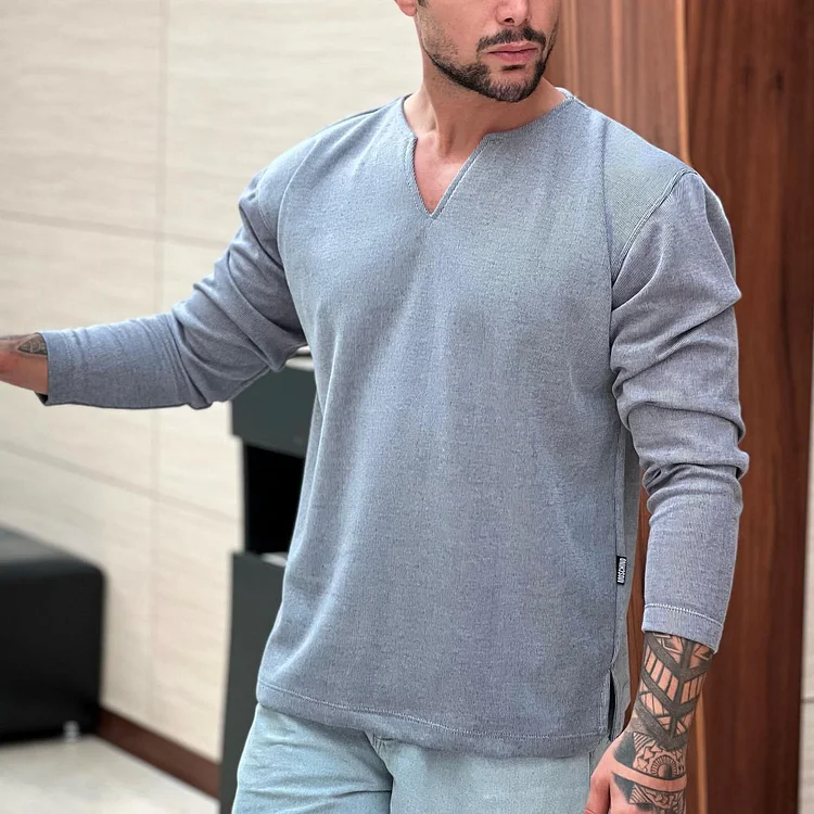 Premium Premium Long Sleeve V-Neck T-Shirt