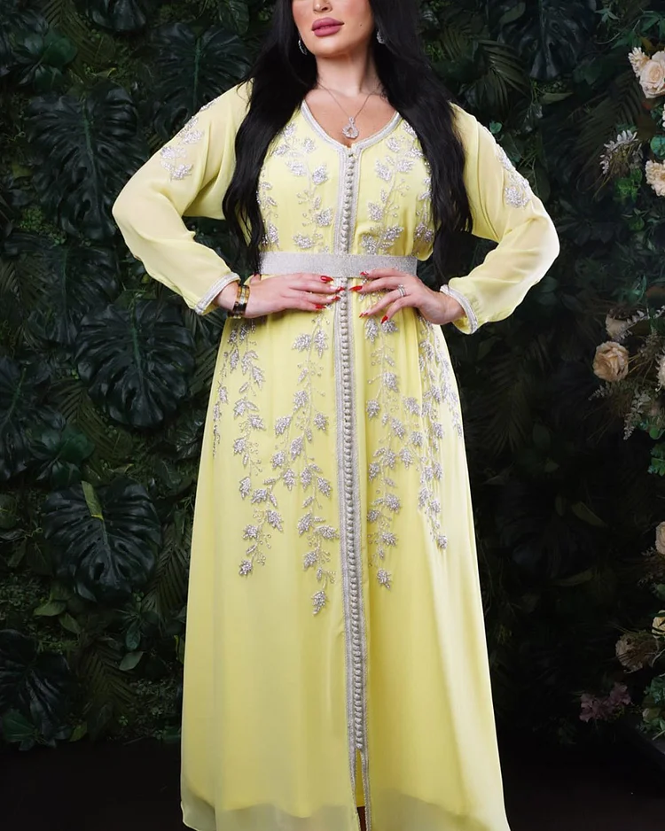 Elegant Embroidered Kaftan
