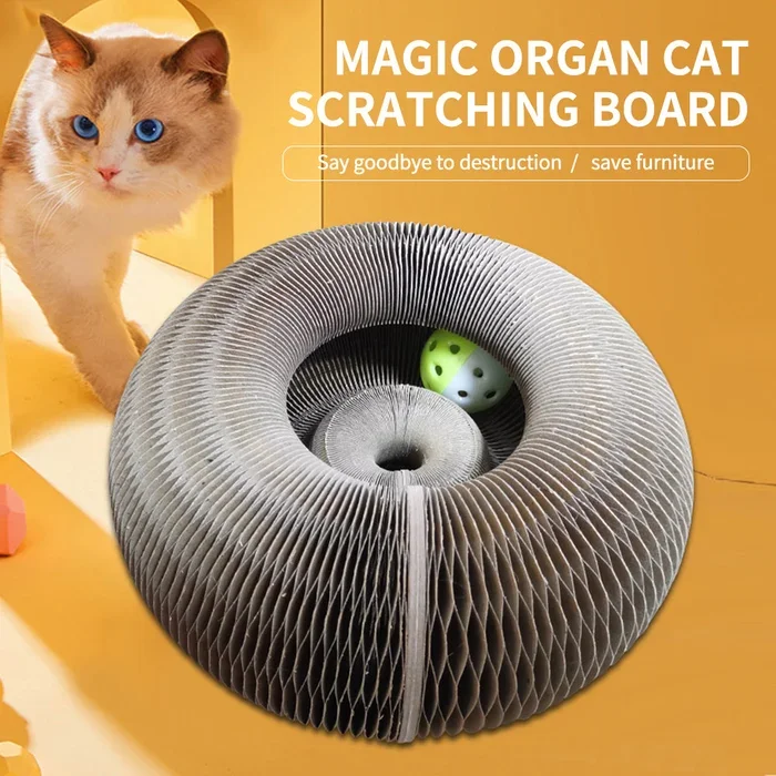 Magic Organ Cat Scratching Board--Comes with a toy bell ball（BUY TWO FREE SHIPPING)