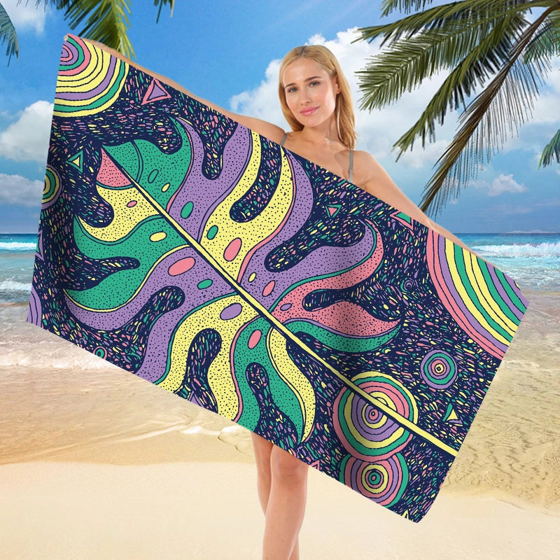 Vacation Geometric Superfine Fiber Beach Towel Towels