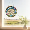 (US Only)Acrylic 2D Flat Welcome DIY Hanging Diamond Art Kits Wall Door Decoration