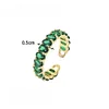 Green Zircon Necklace Bracelet Golden Rings