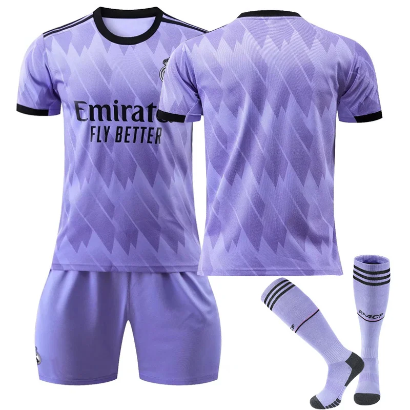 Real Madrid 22/23 Away Jersey - Purple, Men soccer