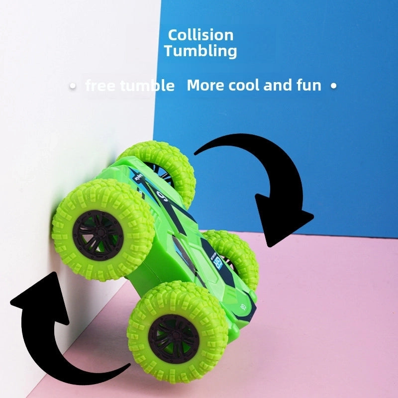 Children’s Four-wheel Drive Inertia Car Double-sided Off-road Vehicle Fall-resistant Stunt Racing Model Boy Gift Toy Stall