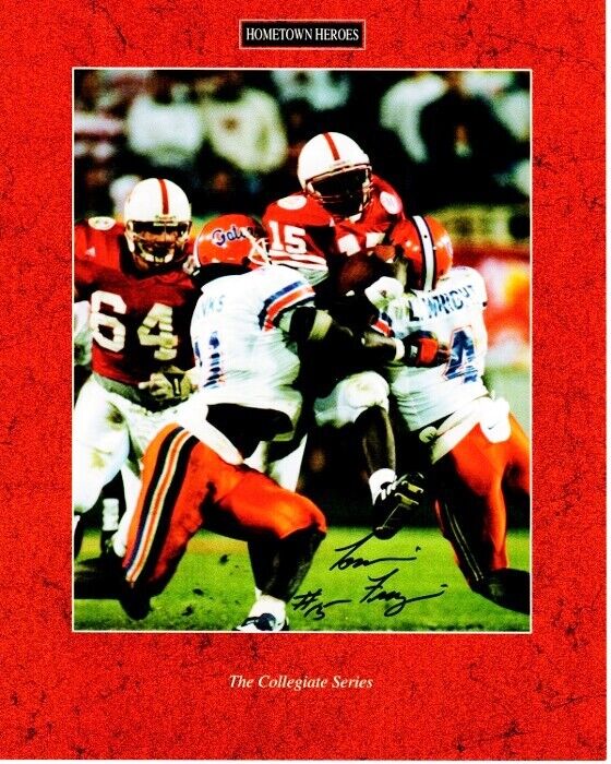 Tommie Frazier Signed Autographed Nebraska Cornhuskers 8x10 Photo Poster painting - 2x Champs