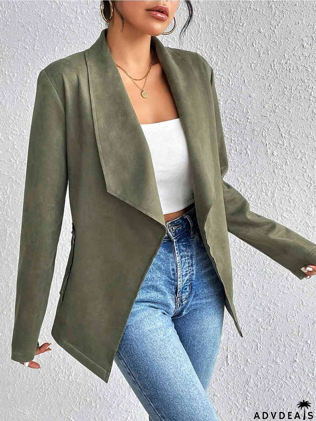 Statement Collar Long Sleeve Jacket