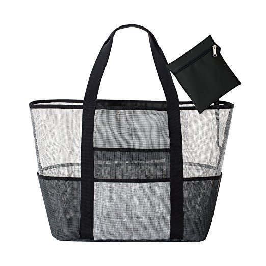 Mesh Beach Bag Sanitary Bag Toy Storage Bag Beach Tote Bag Mesh Beach Bag
