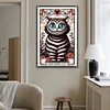 5D diy volle quadratische bohrer diamant malerei cheshire katze kit wohnkultur 45x65cm
