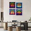 Combo Kit（4PCS)-Diamond Painting-DIY DIY Full Round Drill Tree Stain Glass (30*30CM)