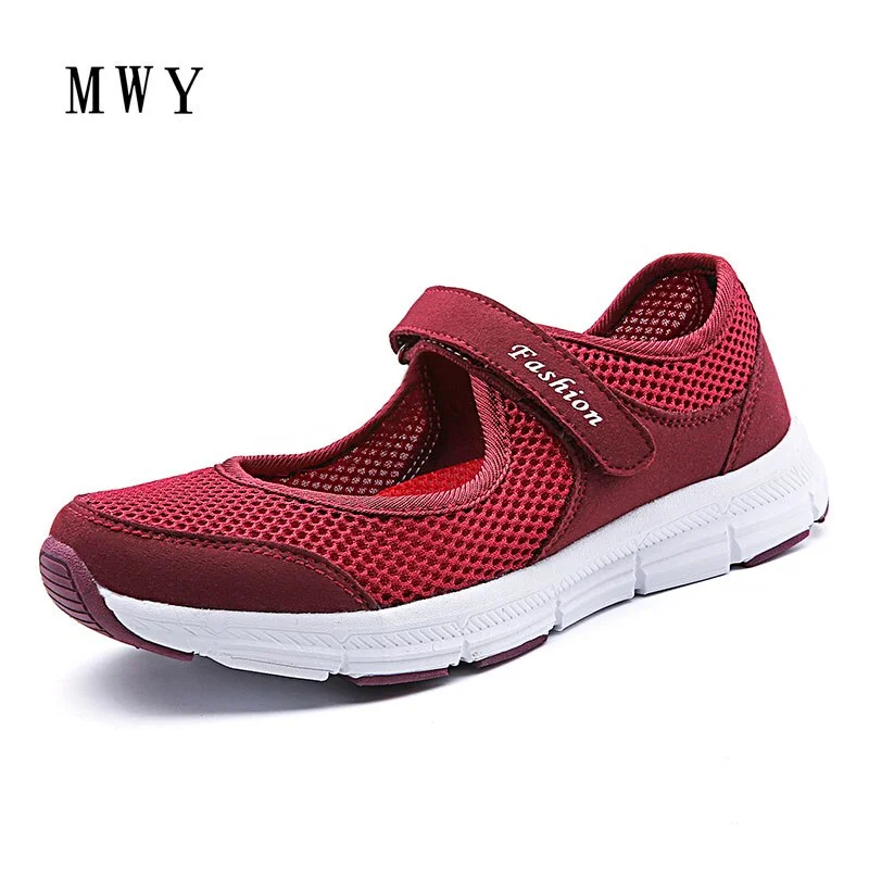 MWY Summer Spring Ladies Casual Shoes Women Sneakers Shoes Flats Chaussure Shoes Breathable Mesh Shoe Lightweight Brand Designer
