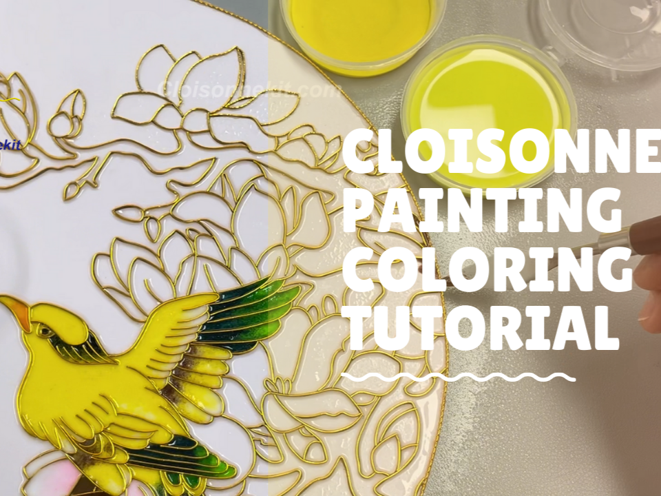 [Cloisonne Painting Art Tutorial] How to color in cloisonne painting art? 