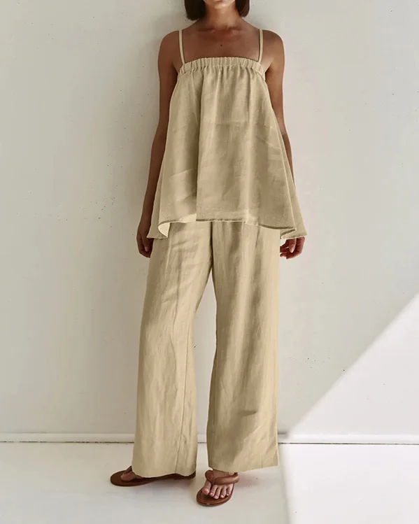 Camisole Wide Leg Pants Two-Piece Set