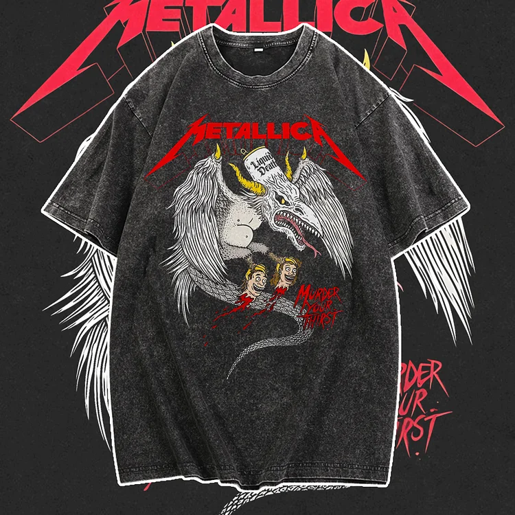 Davidhawaii100% Cotton Casual Men's Rock Monster Street T-Shirt - 100% Cotton
