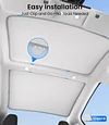 Zanch Tesla Model 3 Accessories Sunshade Roof [2025 Cooling Tech, Heat Insulation] No Sag Foldable Roof Glass Sun Shade for Model 3 (2020-2025) Highland Tesla Accessories 2026 2025 - Grey