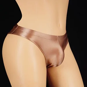 New large size shiny, smooth and cool low-waisted U-convex sexy underwear