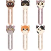 (US Only)6pcs Cartoon Animal Pattern 2D/Flat DIY Diamond Painting Ruler Bookmark Set