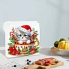 >SALE<Acrylic Christmas Cats Double Sided Diamond Painting Paper Towel Holder