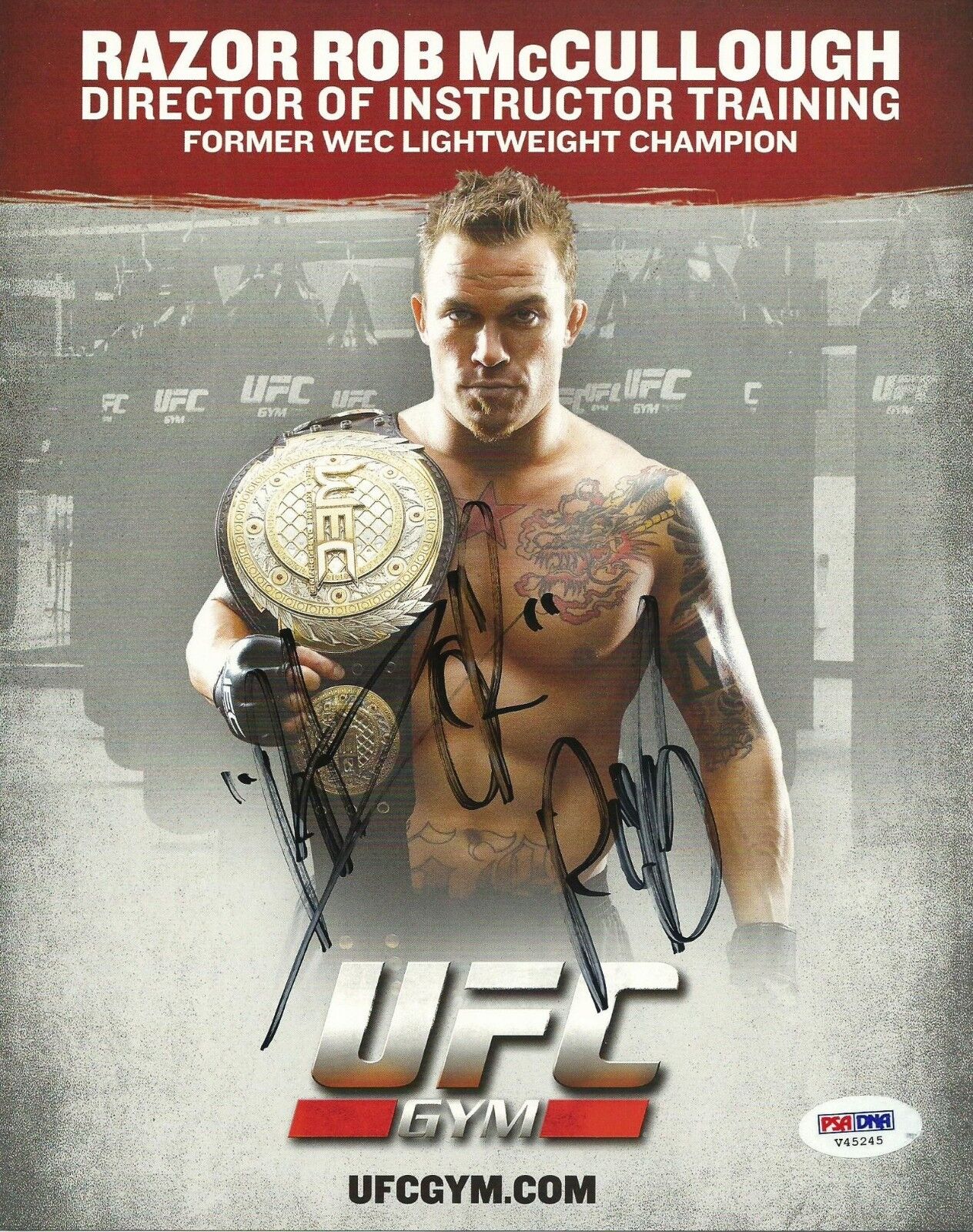 Razor Rob McCullough Signed UFC 8x10 Photo Poster painting PSA/DNA COA Picture WEC 25 Autograph