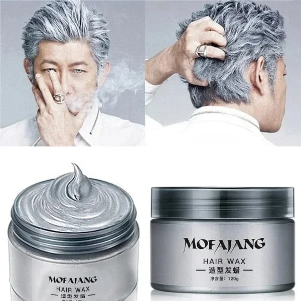 ⭐Change as you want, change with your mood    Styling color hair wax 9 colors hairdressing disposable color hair cream
