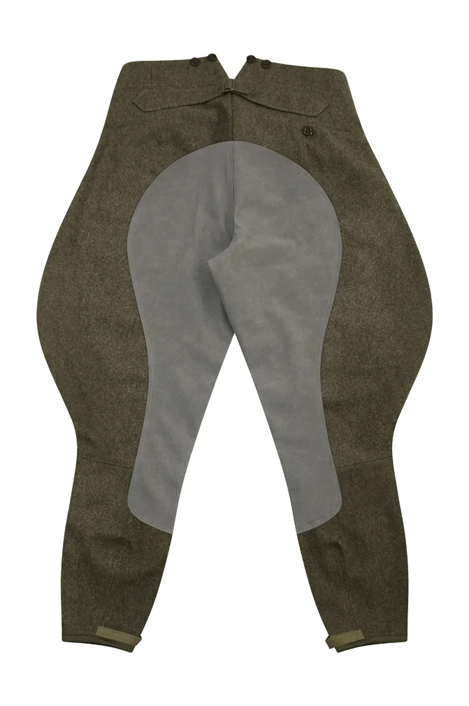   Elite German Officer Brown Wool Riding Breeches German-Uniform