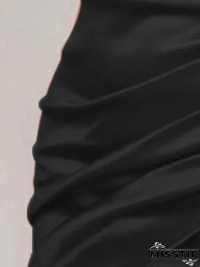 Ruched Spaghetti strap Wrap Dress