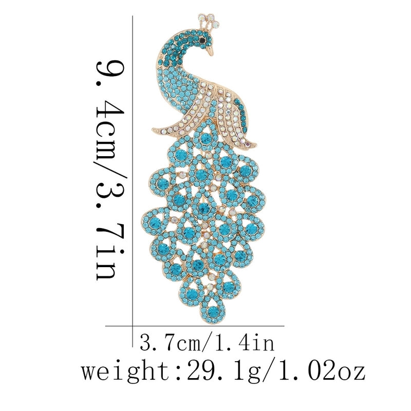 Marine Style IG Style Pin Tortoise Peacock Starfish Alloy Plating Inlay Rhinestones Unisex Brooches