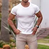 Men's Short-sleeved Solid Color Casual T-shirt by Inlyline