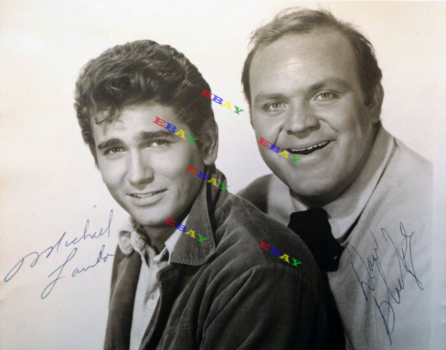 BONANZA MICHAEL LANDON DAN BLOCKER AUTOGRAPHED Signed 8x10 Photo Poster painting REPRINT