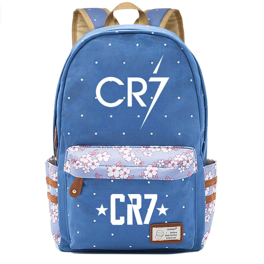 Buzzdaisy Cristiano Ronaldo Backpack - Stylish & Spacious Schoolbag with Double Side Pockets for Leisure Travel