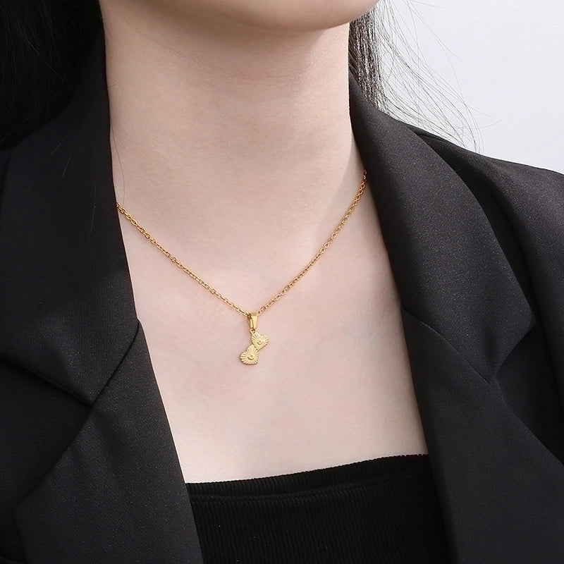 Basic Heart Shape Stainless Steel 18K Gold Plated Enamel Charms