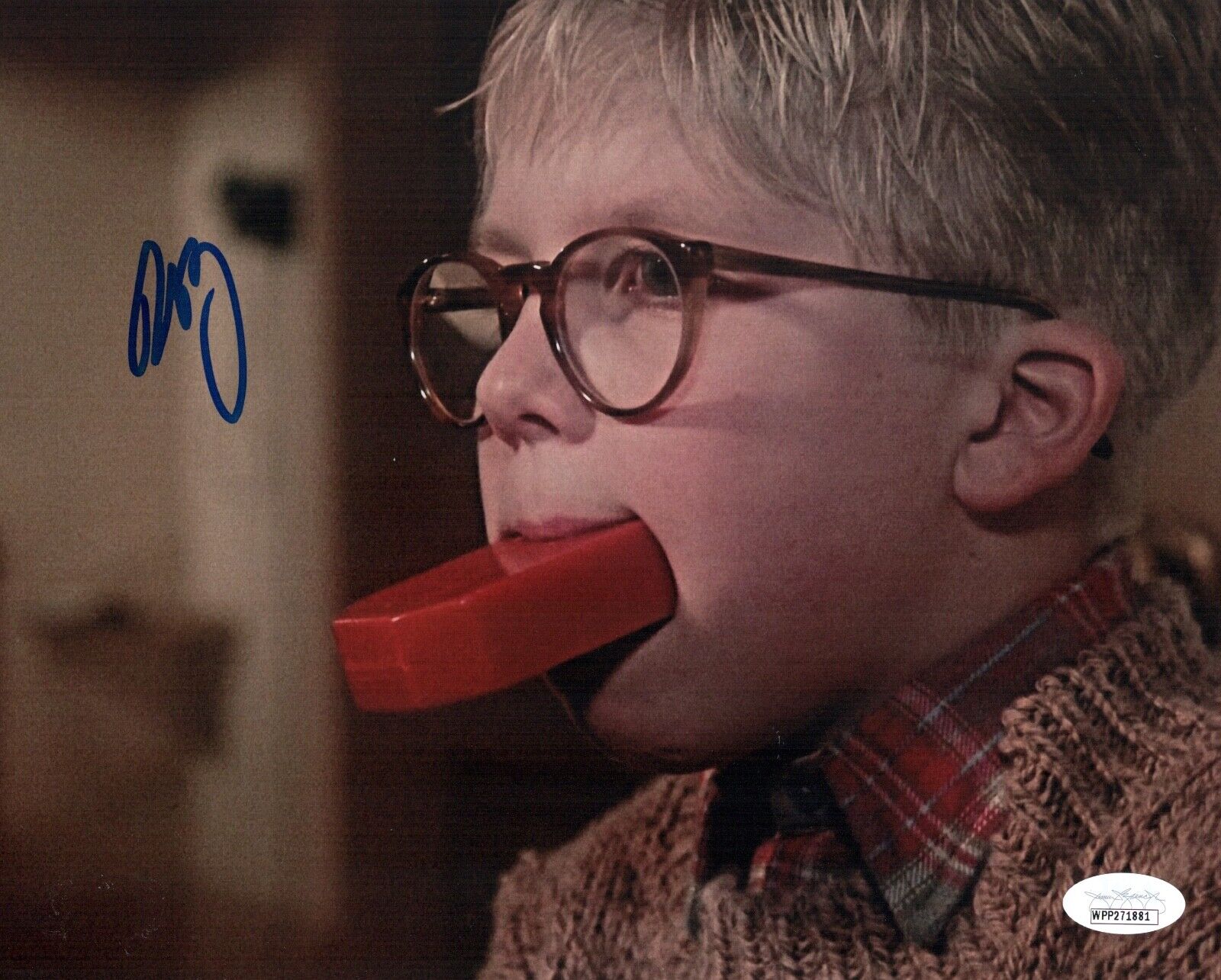 PETER BILLINGSLEY Signed 8x10 A CHRISTMAS STORY Photo Poster painting WITNESS Autograph JSA COA