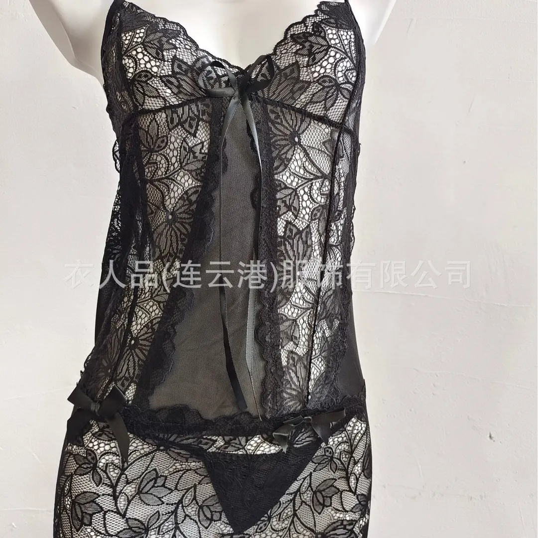Churchf Sex Lingerie Pyjamas Suit Sexy Transparent Lace Uniform Seduction Role-Playing Hot Passion Outfit