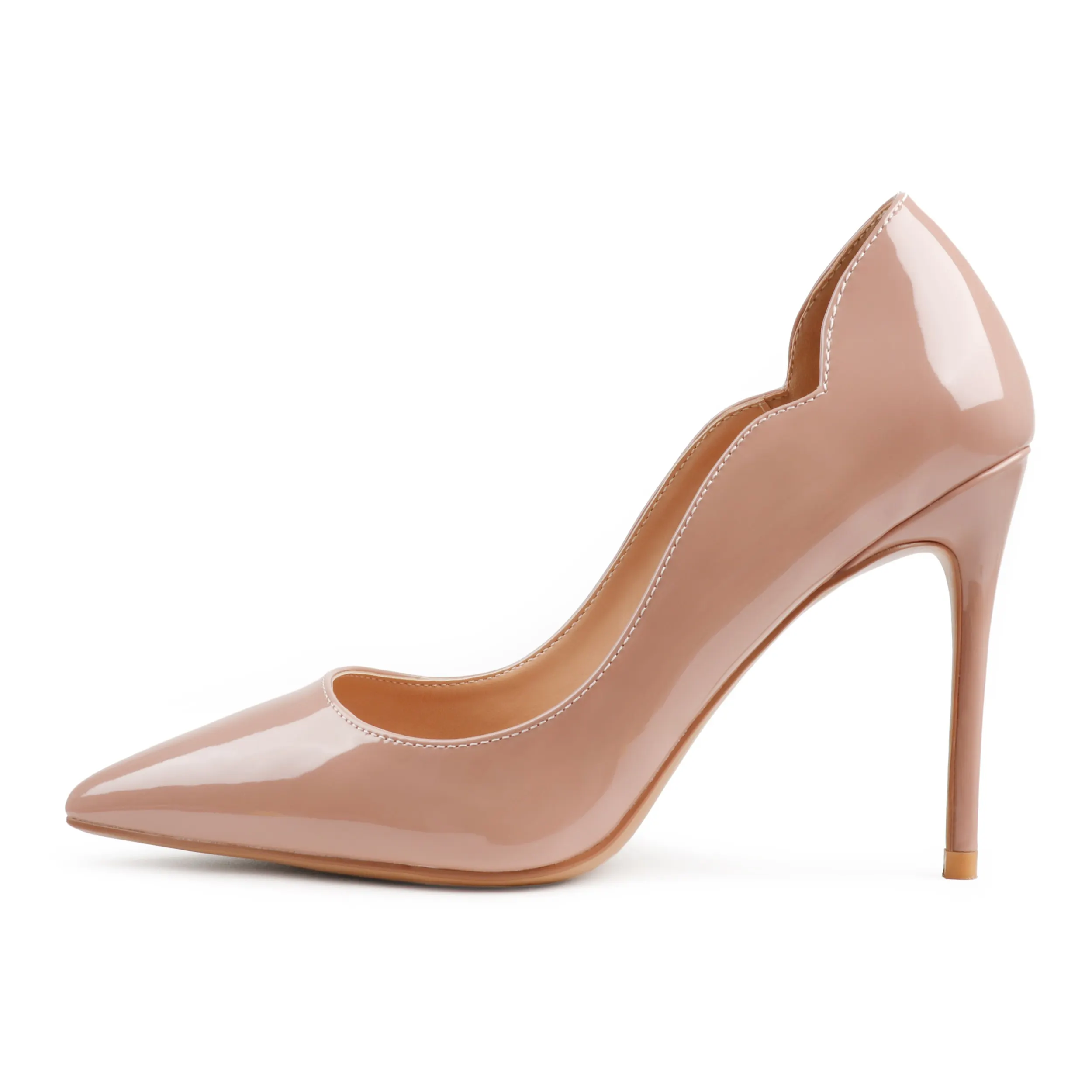 10CM/4 inch Pointed Toe High Heels Slip On Stiletto Patent Pumps
