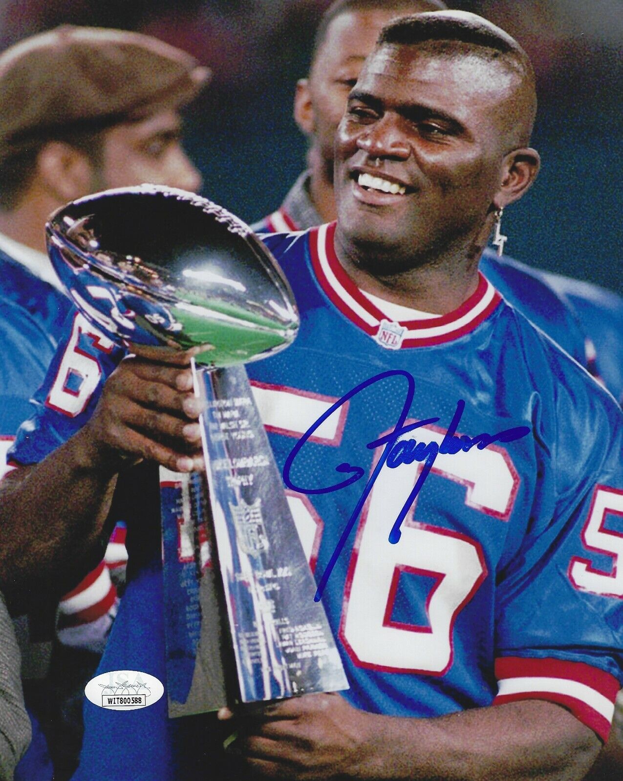 Autographed Lawrence Taylor New York Giants 8X10 Photo Poster painting with JSA COA