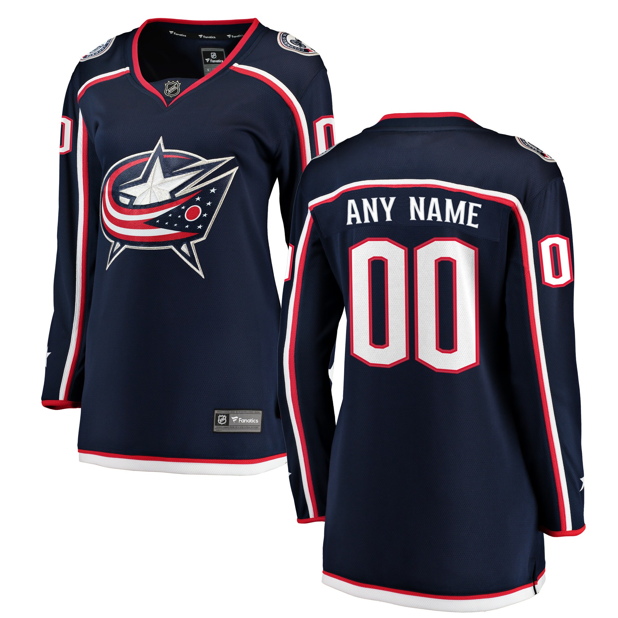 Columbus Blue Jackets Fanatics Women’s Home Breakaway Custom Jersey – Navy mysite
