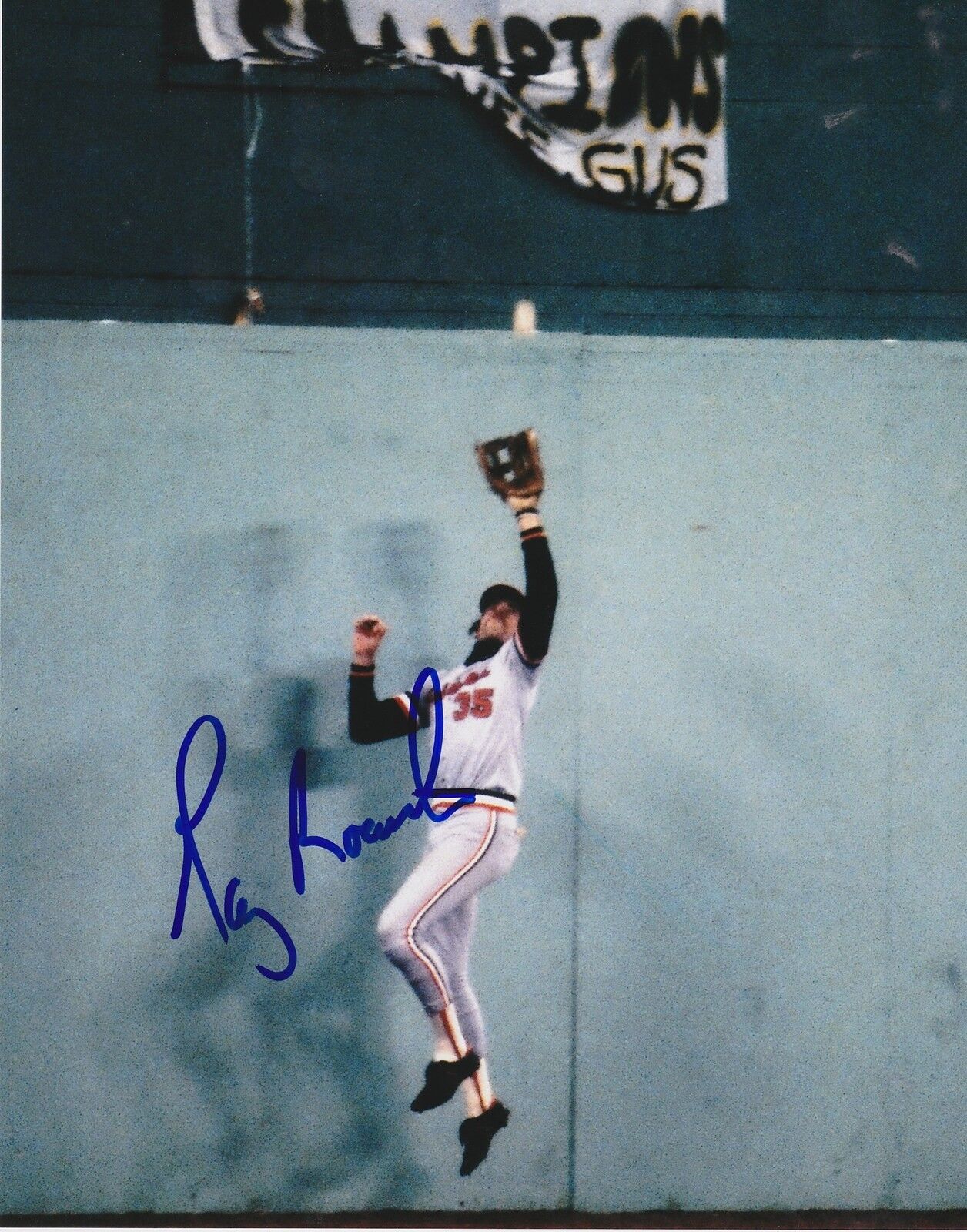 GARY ROENICKE BALTIMORE ORIOLES ACTION SIGNED 8x10