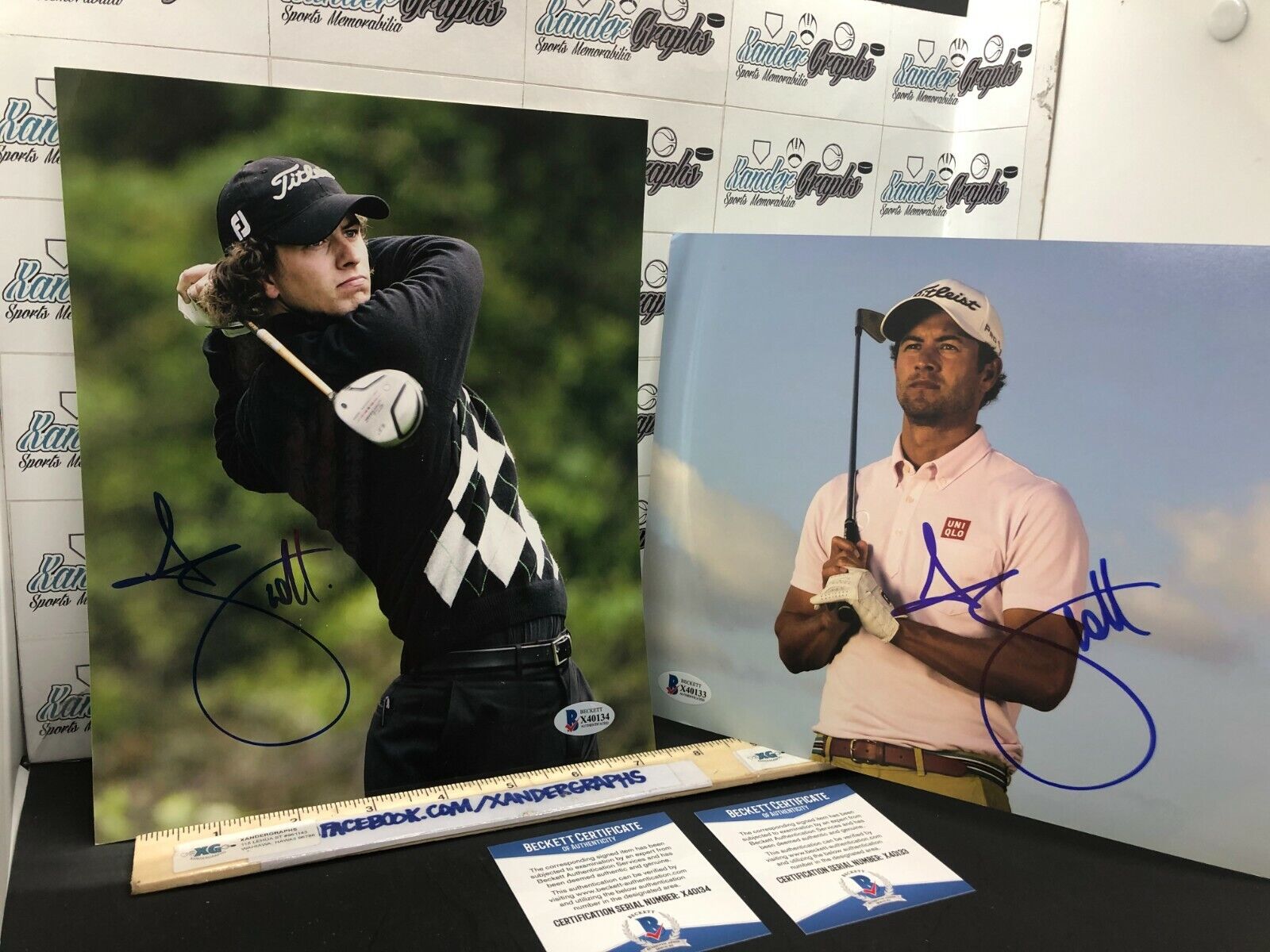 Pick(1): ADAM SCOTT PGA GOLF SIGNED AUTOGRAPHED 8x10 Photo Poster painting BECKETT BAS COA