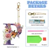 1Pc DIY Diamond Painting Lettter Keychain