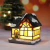 Christmas new Christmas decorations resin small house micro landscape resin house